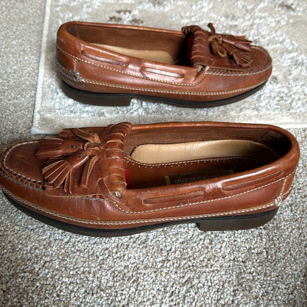 Johnston & Murphy Brown Leather Slip-On Loafers - Picture 5 of 7
